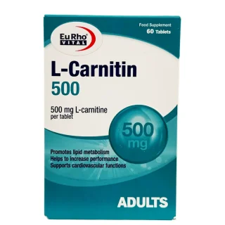 قرص ال کارنیتین 500 یوروویتال - 60 عددی