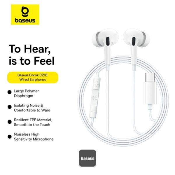 هندزفری سیمی باسئوس مدل Baseus Encok CZ18 A00170100213-Z1