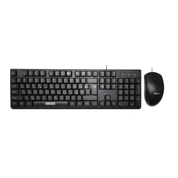 کیبورد و موس سیم دار wired keyboard and mouse skm-1301
