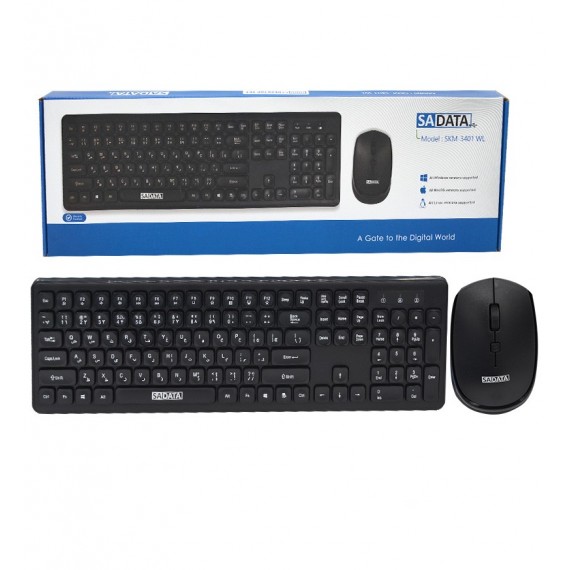 کیبورد و موس وایرلس wireless keyboard and mouse SKM-3401-WL