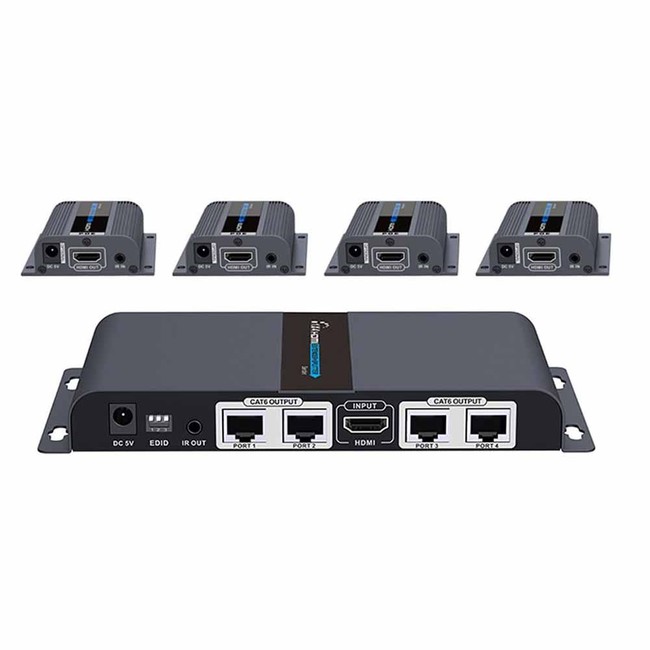 اکستندر و اسپلیتر 1 به 4 HDMI لنکنگ مدل LKV714PRO