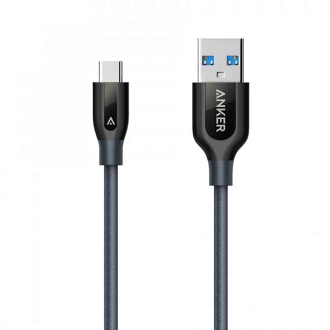 کابل تبدیل USB 3.0 به USB-C انکر مدل A8168 PowerLine Plus طول 0.9 متر