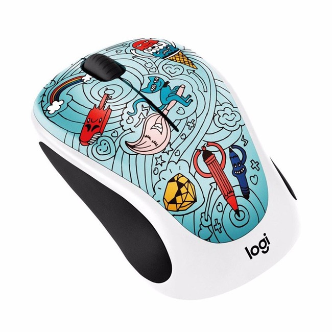 ماوس بی‌سیم لاجیتک M238 Doodle مدل Bae Bee Blue