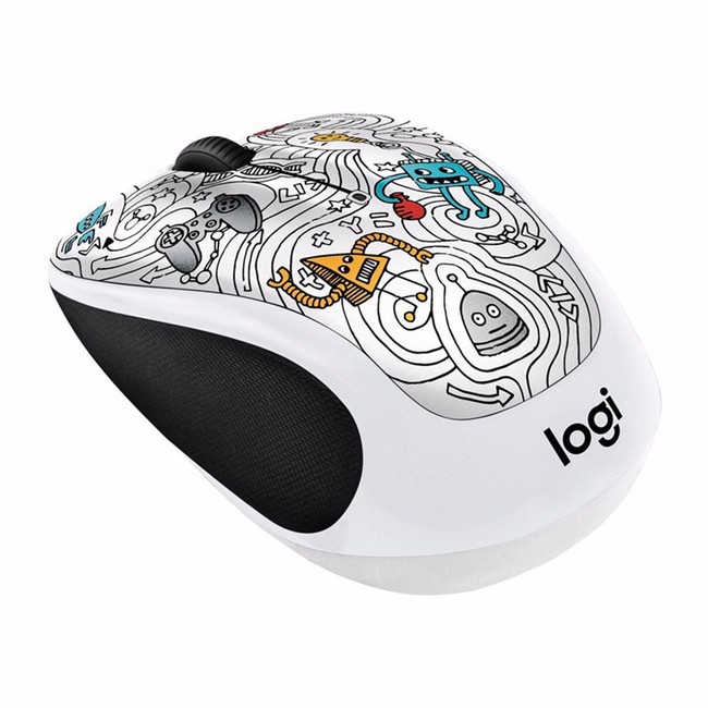 ماوس بی‌سیم لاجیتک M238 Doodle مدل Techie White