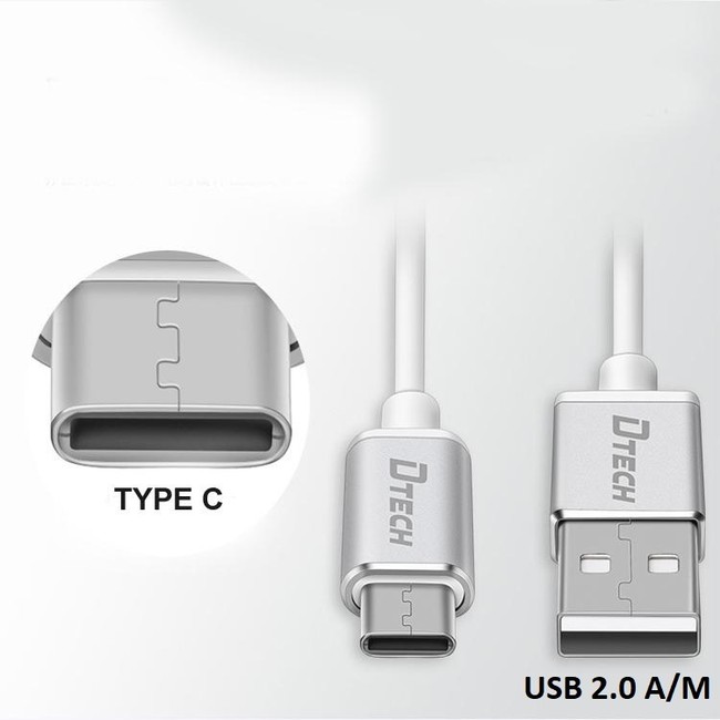 کابل Type-c به USB دیتک مدل DT-T0009 به طول 2 متر