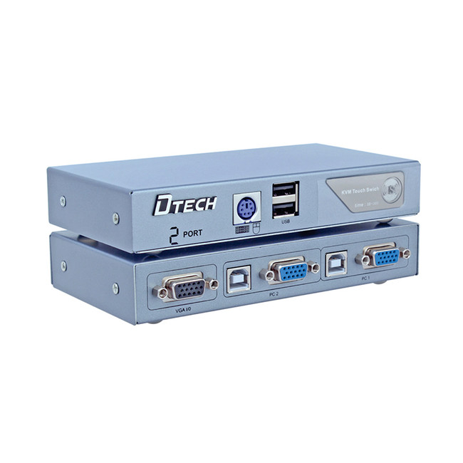سوئیچ KVM دو پورت PS2 و USB دیتک مدل DT-8021