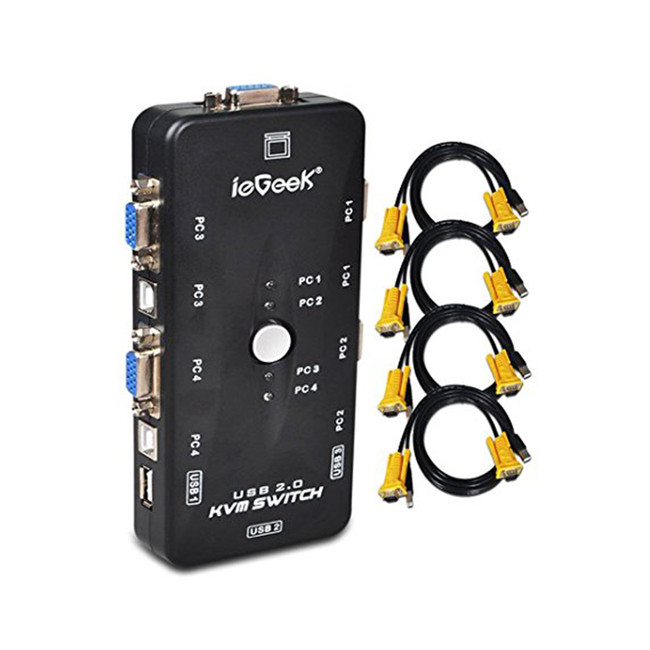 سوییچ KVM چهار پورت وی نت مدل Manual USB