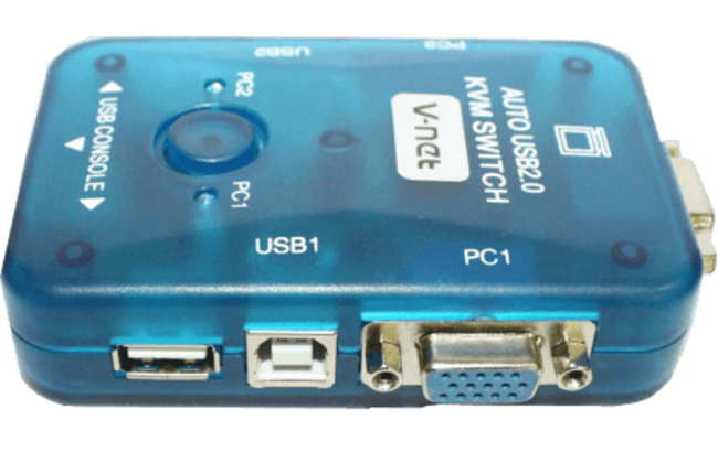سوییچ KVM دو پورت وی نت مدل Auto USB با کابل