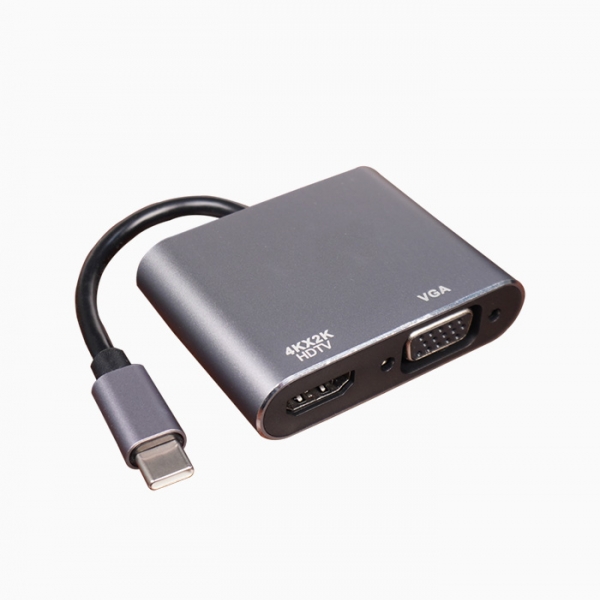تبدیل Type C به HDMI و VGA کی نت K-COUC30HV