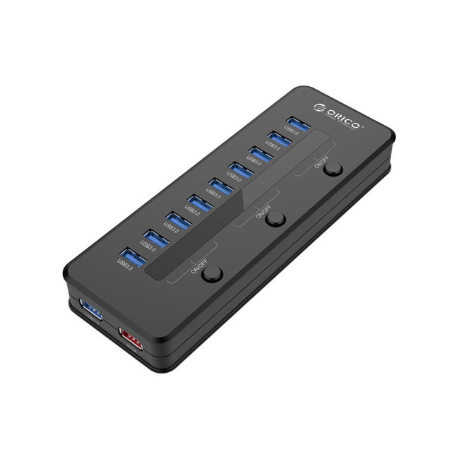 هاب USB3.0 ده پورت و شارژر اوریکو مدل H10C1-U3