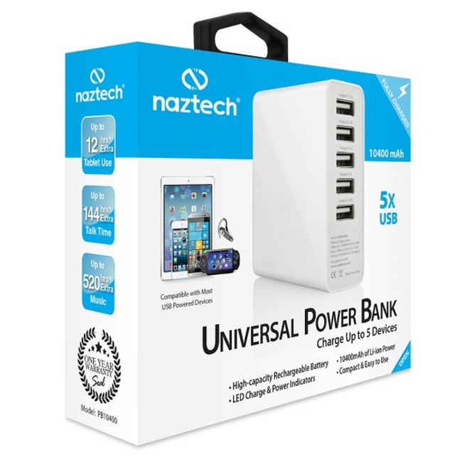 Naztech PB10400 Universal Power Bank