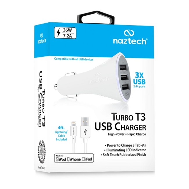 Naztech TRIONUSB charger