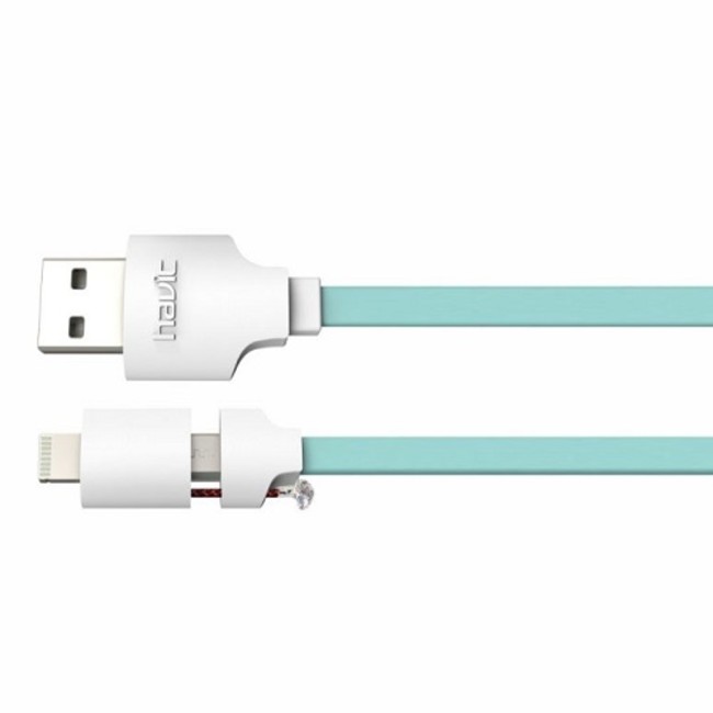 Havit CB605 USB To Lightning And microUSB Cable 1m