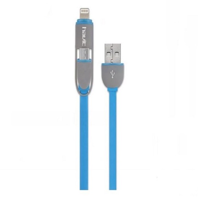 Havit CB522 USB To Lightning And microUSB Cable 1m