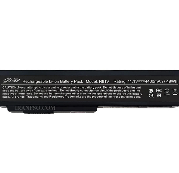 باتری لپ تاپ ایسوس Battery Asus A32-N61-6Cell Gimo Plus مشکی-49 وات ساعت