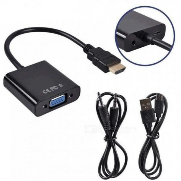 تبدیل HDMI به VGA با کابل صدا و برق