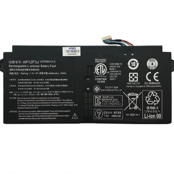 باتری لپ تاپ ایسر Aspire S7 391 مشکی داخلی اورجینال