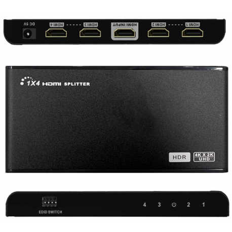 اسپلیتر 1 به 4 HDMI لنکنگ مدل LKV314HDR-V2.0 با کیفیت  4K و 2K