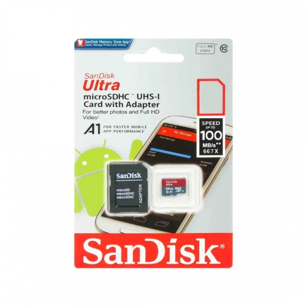 کارت حافظه سن دیسک مدل Micro SDHC UHS-I Ultra A1 ظرفیت 512 گیگ