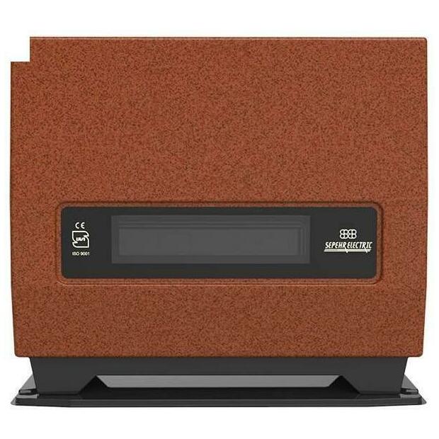 بخاری گازی سپهر الکتریک مدل سارا SE14000 با نمای جلو مسی