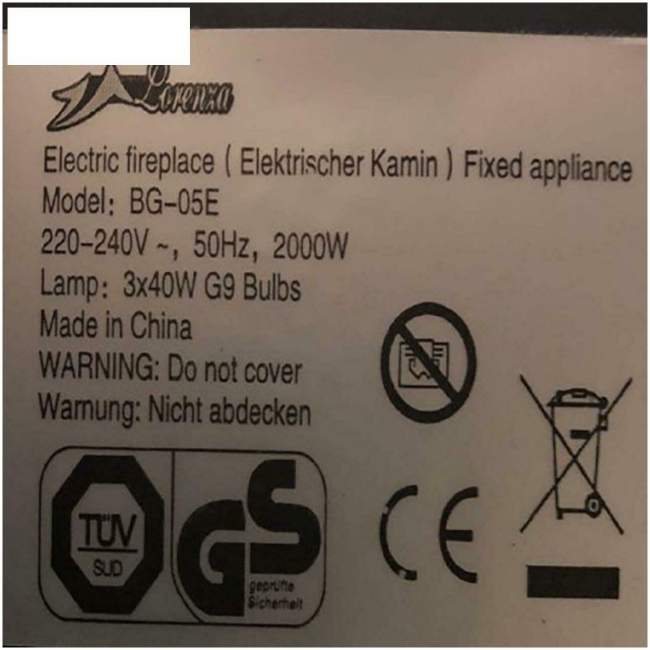 شومینه برقی لورنزا مدل DAMA05E