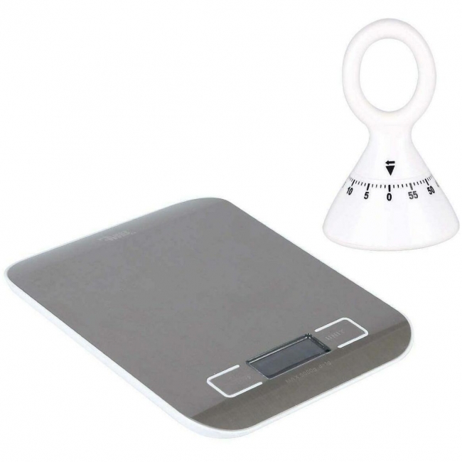 ترازو آشپزخانه ام بی کد S3505 به همراه زمان سنج