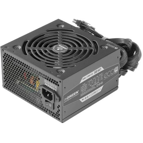 منبع تغذیه کامپیوتر گرین GP500A-ECO Rev 3.1 80 Plus  توان 500 وات
