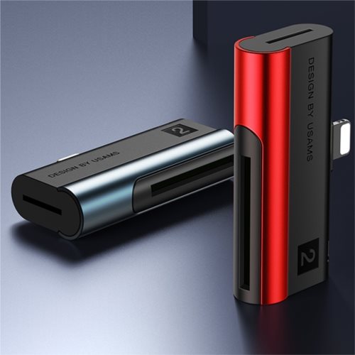 کارت خوان  USAMS USB-SJ430 Lightning Port Card  (کارت SD + کارت TF )