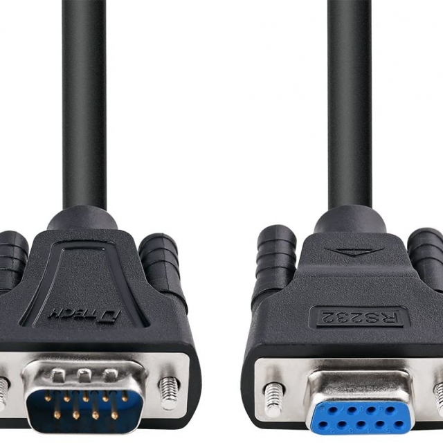 کابل سریال نری به مادگی دیتک DTECH 6ft RS232 Serial Cable