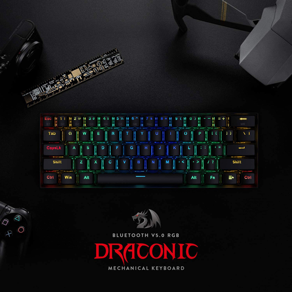 کیبورد مکانیکی مخصوص بازی  رددراگون مشکی   Draconic K530  gaming keyboard