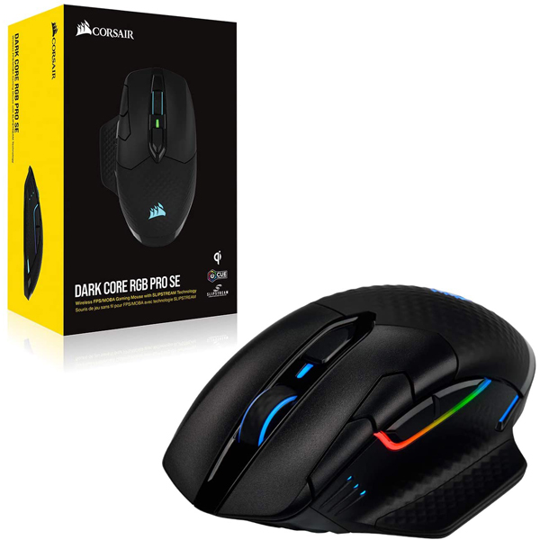 ماوس بازی بیسیم کورسیر  Corsair Dark Core RGB Pro SE, Wireless FPS/MOBA Gaming Mouse
