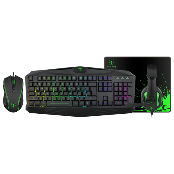 باندل گیمینگ ماوس کیبورد هدست پد ماوس تی دگر  T dagger LEGION T-TGS003
