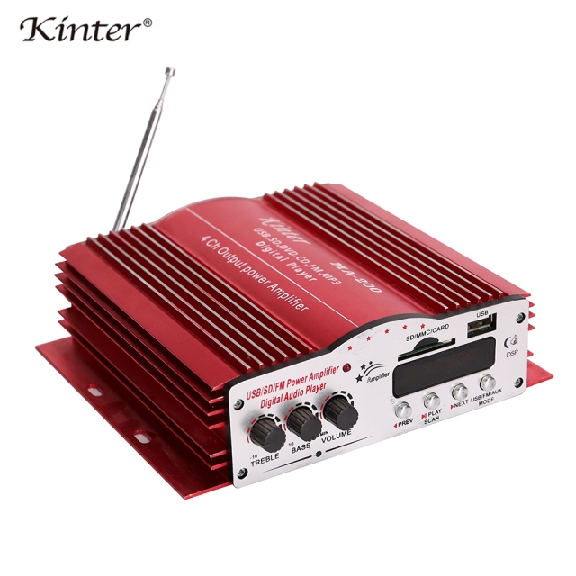 آمپلی فایر 4 کاناله کینتر مدل 4channel 12v car audio amplifier with USB/SD/FM kinter MA-200