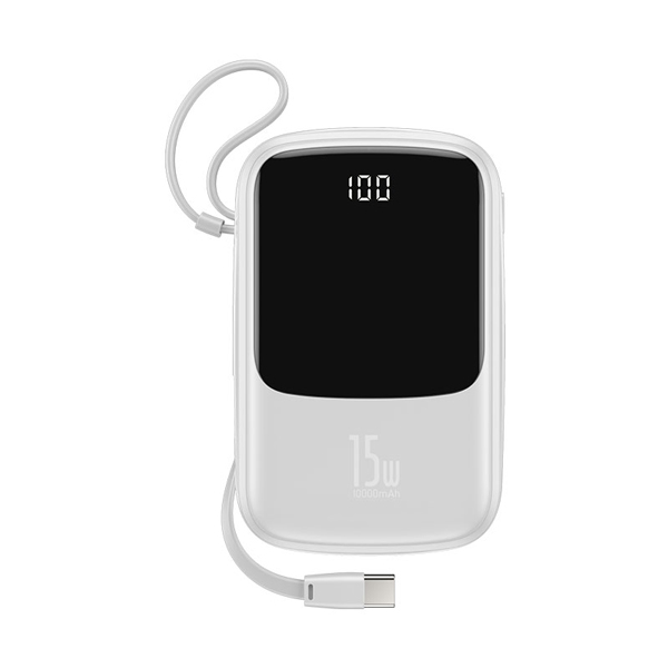 پاور بانک باسئوس Baseus Mini S Bracket 10W Wireless Charger Power bank 10000mAh 18W White
