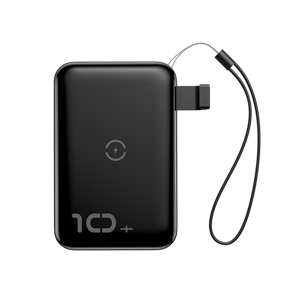 پاور بانک بی سیم باسئوس Baseus Mini S Bracket 10W Wireless Charger Power bank 10000mAh 18W Black