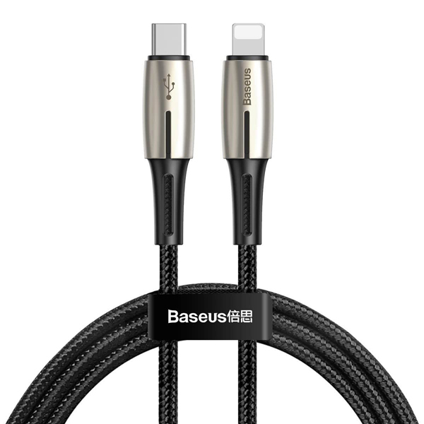 کابل TYPE_C به لایتنینگ  باسئوس Baseus Waterdrop Cable Type-C to iP PD 18W 1.3m Black