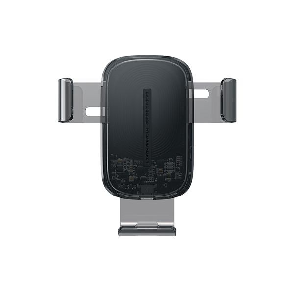 پایه موبایل همراه با شارژر وایرلس  مخصوص ماشین باسئوس Baseus Explore Wireless Charger Gravity Car Mount（15W）Black