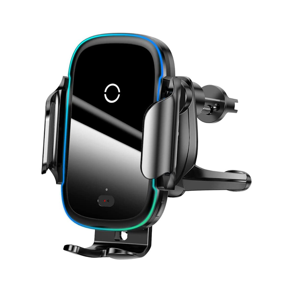 پایه موبایل همراه با شارژر وایرلس  مخصوص ماشین باسئوس Baseus Light Electric Holder Wireless Charger(15W)（Qi）Black