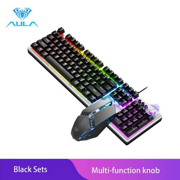 کیبورد مخصوص بازی  ایولا  AULA Wired Mechanical Gaming Keyboard T200[knob]