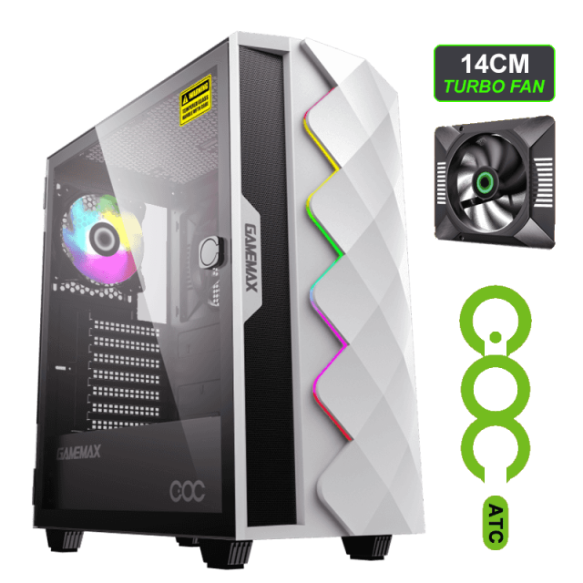 کیس گیمینگ گیم‌مکس مدل Diamond White