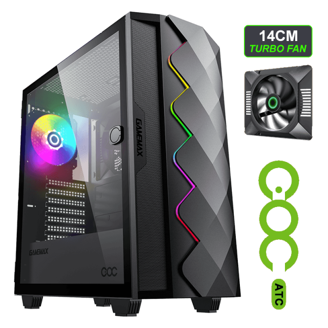 کیس گیمینگ گیم‌مکس مدل Diamond Black