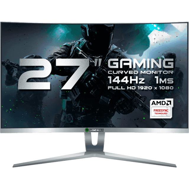 مانیتور گیمینگ 27 اینچ گیم‌مکس مدلGAMEMAX GMX27C144 White