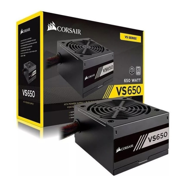 پاور کامپیوتر کورسیر مدل Corsair PSU VS650 80 PLUS White
