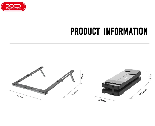 پایه لپتاپ ایکس او مدل  Aluminum alloy  laptop Stand XO-C72
