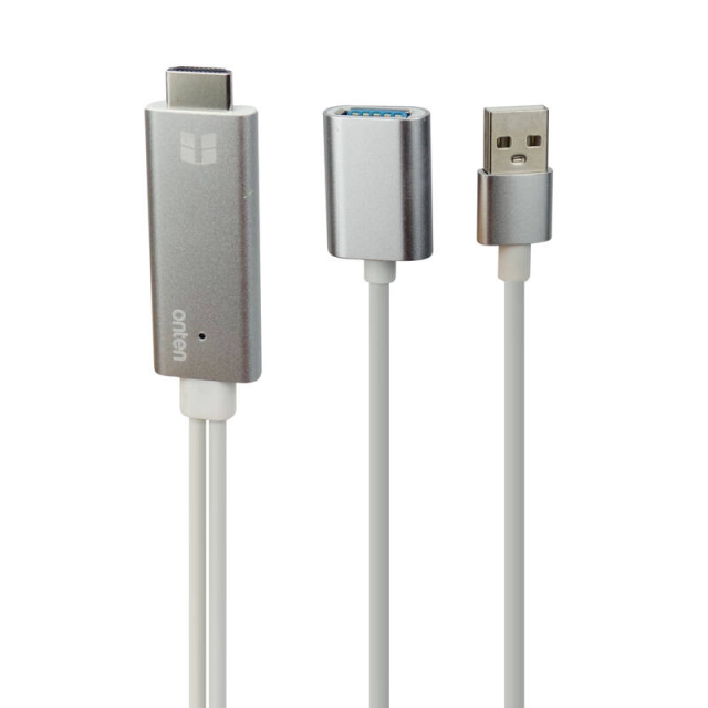 مبدل USB به HDMI اونتن مدل  USB(Female) to HDMI cable metal shell OTN-7562A