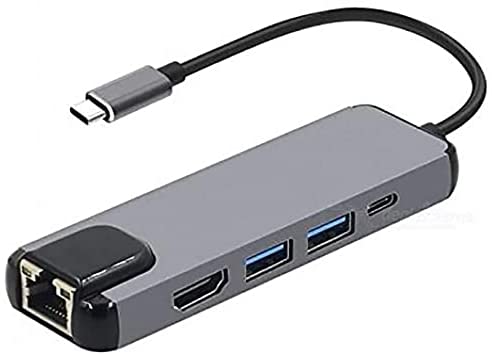هاب 6 پورت اونتن مدل  USB-C to HDMI,RJ45,usb3.0*2 with PD3.0 dock station OTN-9181