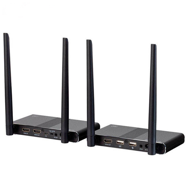 انتقال بی سیم USB و HDMI با مسافت 50 متر با ریموت کنترل فرانت مدل Faranet HDMI+USB over Wireless Extender 50m FN-V225
