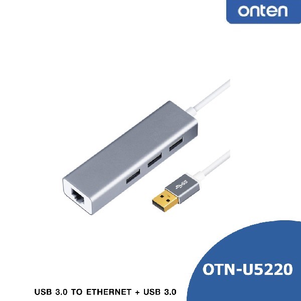 هاب USB  چهار پورتی اونتن مدل USB3.0 TO USB3.0*3+RJ45 OTN-U5220
