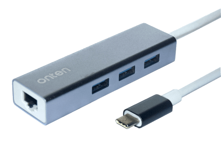 هاب 3پورت اونتن مدل TYPE-C to USB3.0 HUB3+RJ45 OTN-9593