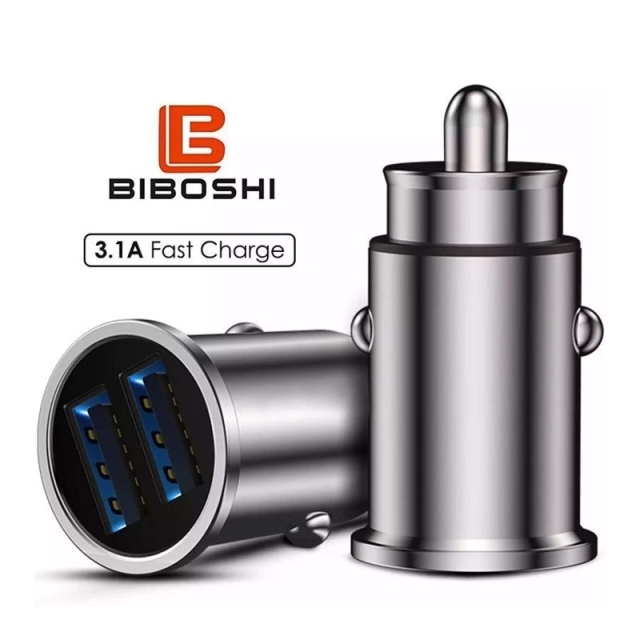 شارژر فندکی ماشین CAR CHARGER 3.1A DUAL BIBOSHI DUAL USB 3.1A